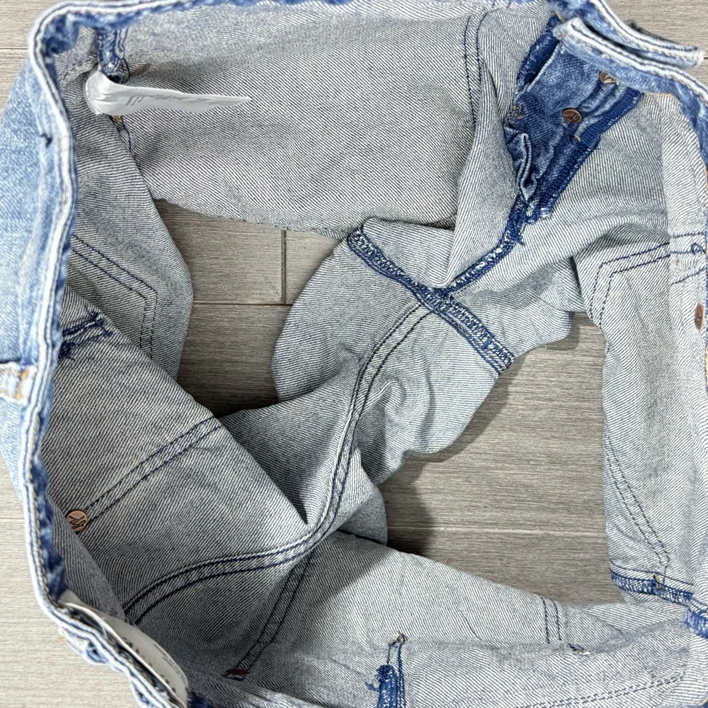 FREE PEOPLE We The Free Beginners Luck Slouch Denim Jean Short Felicity Wash 30